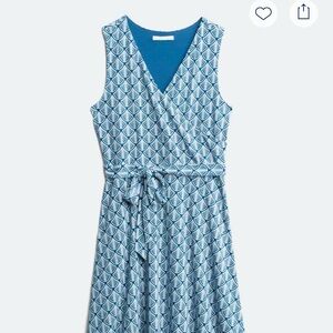 41 Hawthorn Teal Geometric Wrap Dress